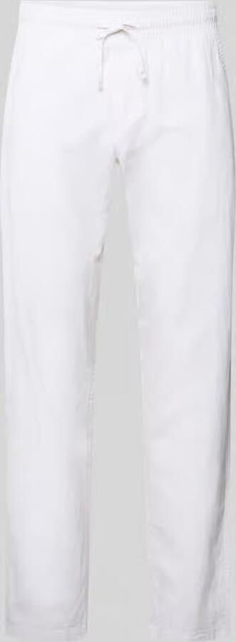 JACK & JONES PANTS STUDIO JPSTKANE relaxed casual broek met linnen wit - Foto 5