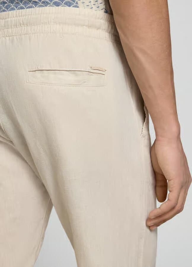 JACK & JONES PANTS STUDIO JPSTKANE relaxed casual broek met linnen lichtgrijs - Foto 5