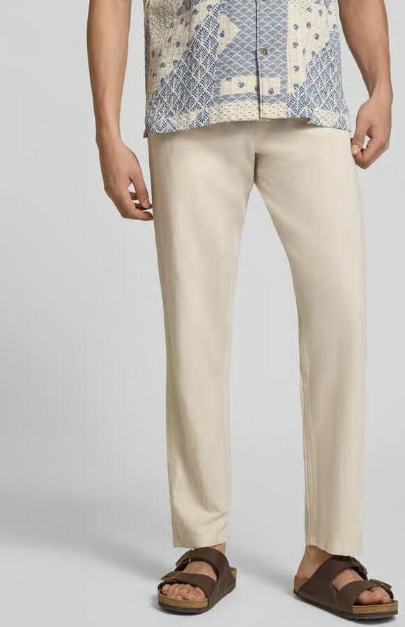 JACK & JONES PANTS STUDIO JPSTKANE relaxed casual broek met linnen lichtgrijs - Foto 10