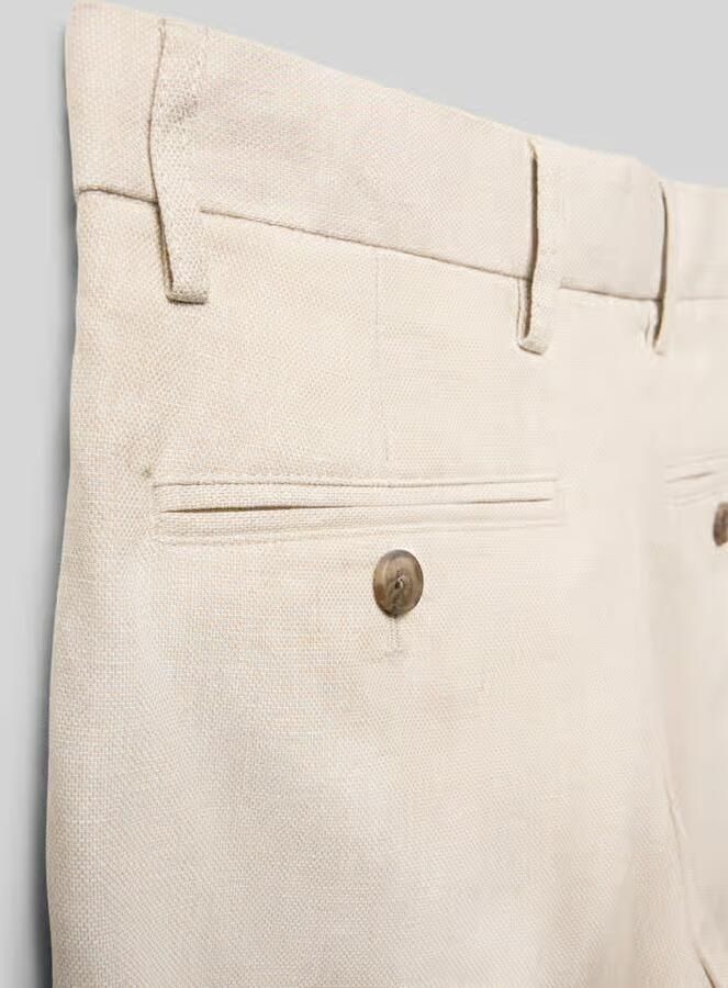 Jack & jones Broek van mix van katoen en linnen model 'MARTIN'