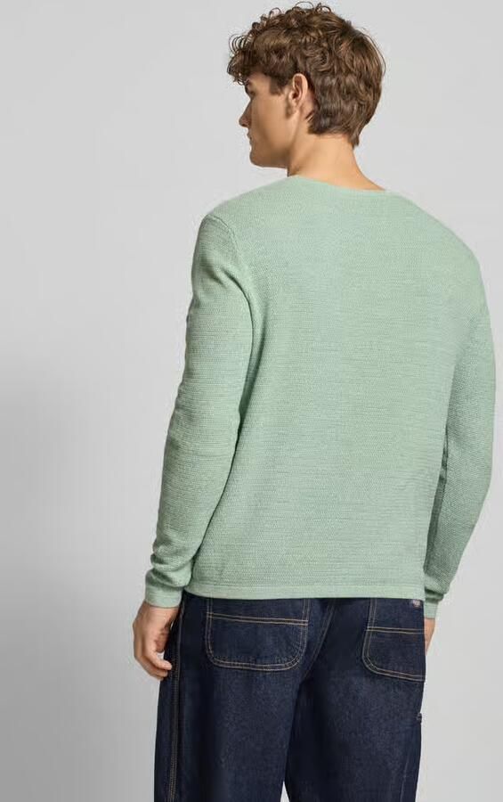 Jack & jones Gebreide pullover met geribde ronde hals model 'GEORGE'