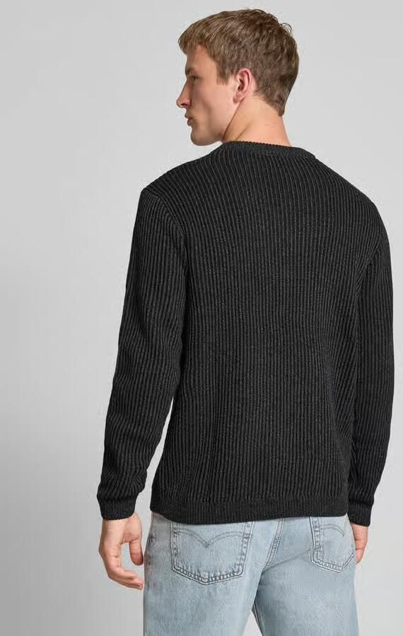 Jack & jones Gebreide pullover met ribboorden model 'DOVER'