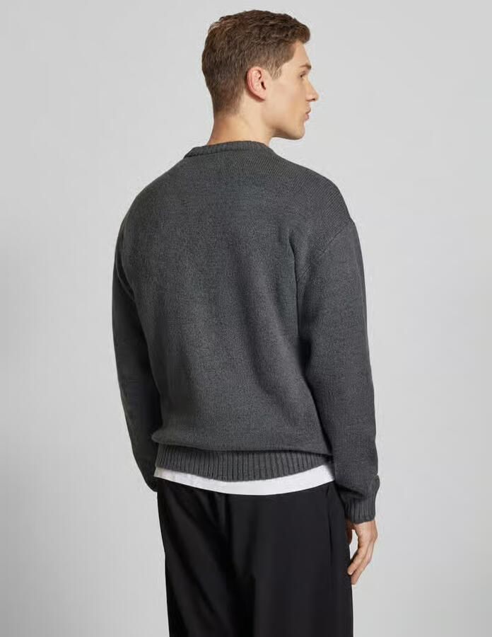 Jack & jones Gebreide pullover met ribboorden model 'OLLIE'