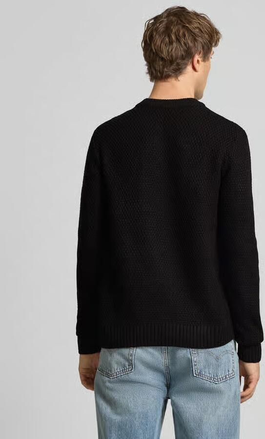Jack & jones Gebreide pullover met ribboorden model 'PAUL'