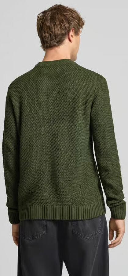 Jack & jones Gebreide pullover met ribboorden model 'PAUL'