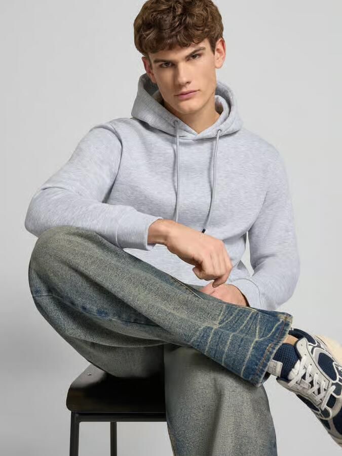 JACK & JONES ESSENTIALS gemêleerde hoodie JJEBRADLEY grijs melange - Foto 2