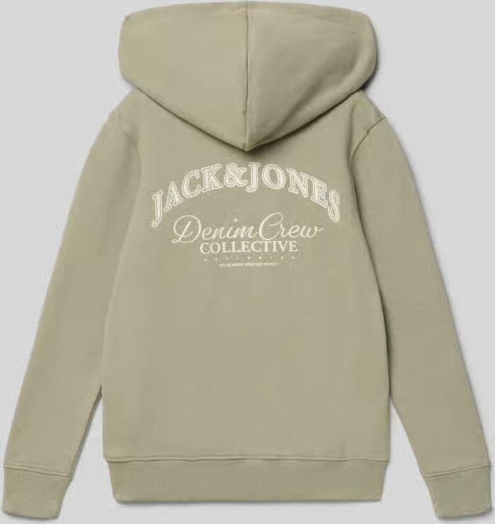 JACK & JONES JUNIOR hoodie met backprint grjsgroen - Foto 5