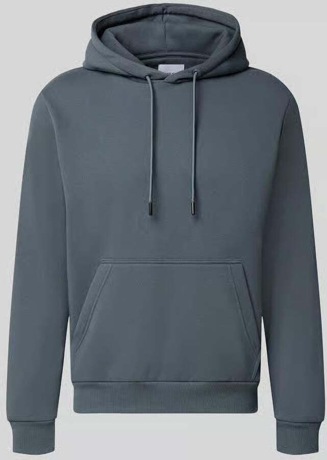 JACK & JONES ESSENTIALS relaxed fit hoodie grijsblauw