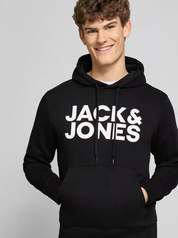 Jack & Jones Hoodie JJECORP capuchon en frontprint bedrukt modieus regular fit katoenmix ronde hals - Foto 2