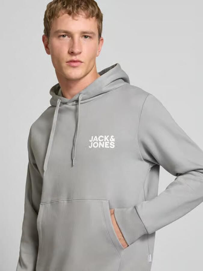 Jack & jones Hoodie met labelprint en kangoeroezak - Foto 9