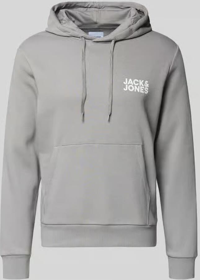 Jack & jones Hoodie met labelprint en kangoeroezak - Foto 8