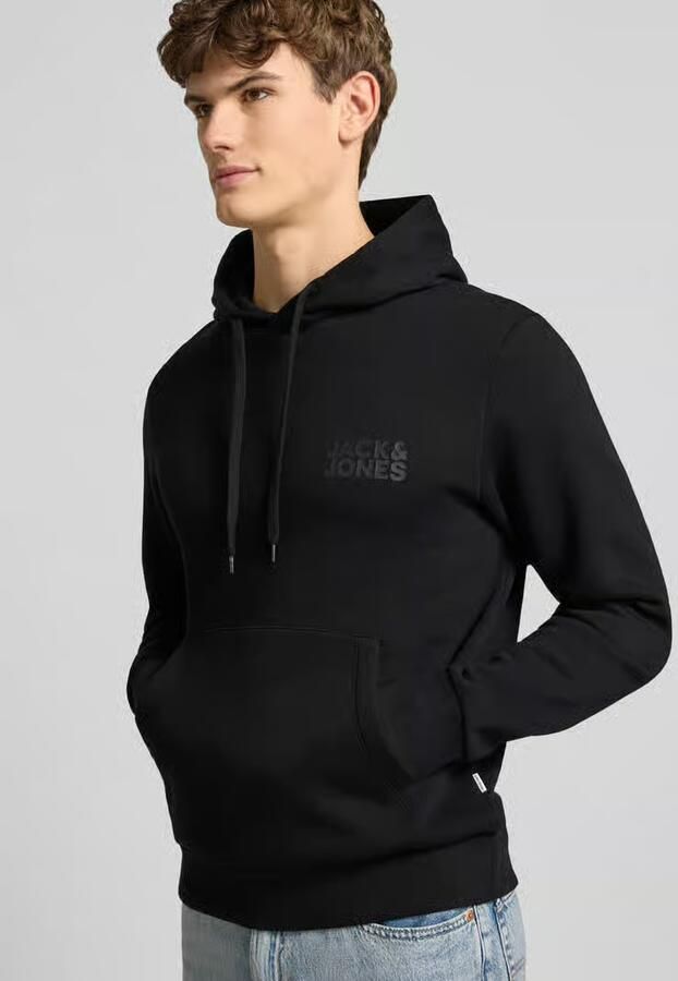 Jack & jones Hoodie met labelprint en kangoeroezak - Foto 5