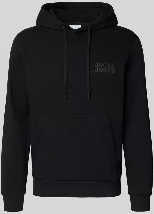 Jack & jones Hoodie met labelprint en kangoeroezak - Foto 4
