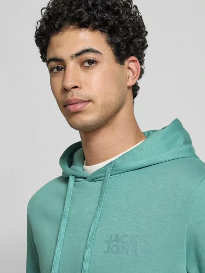 Jack & jones Hoodie met labelprint en kangoeroezak - Foto 2