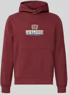 Jack & jones Hoodie met labelprint model 'FREDERIKSBERG'