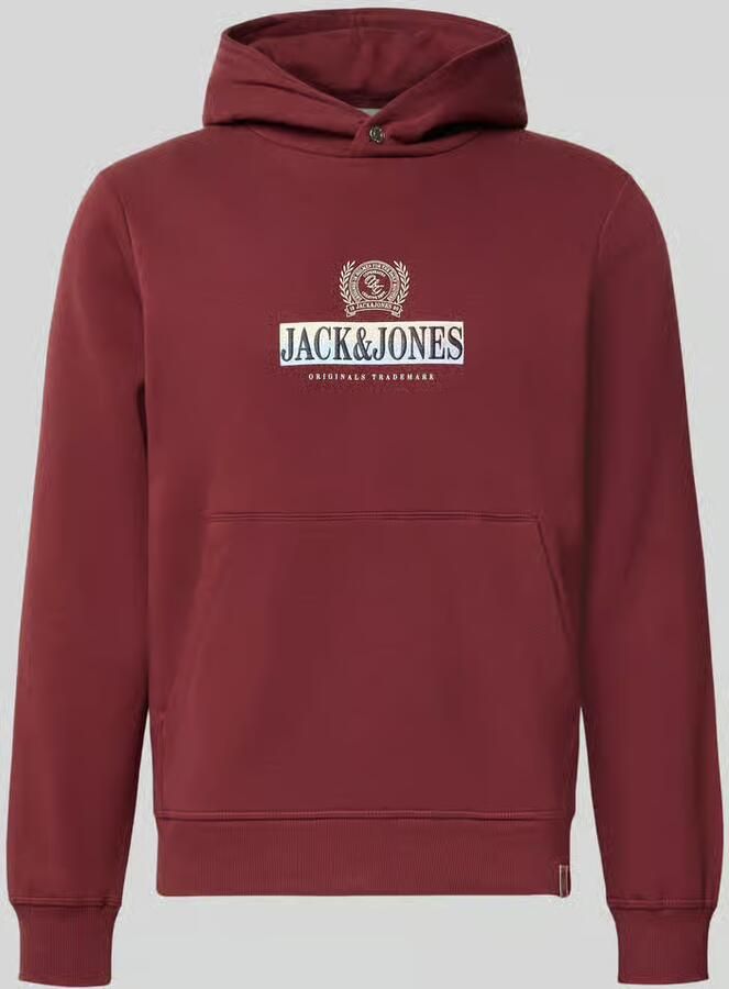 Jack & jones Hoodie met labelprint model 'FREDERIKSBERG'