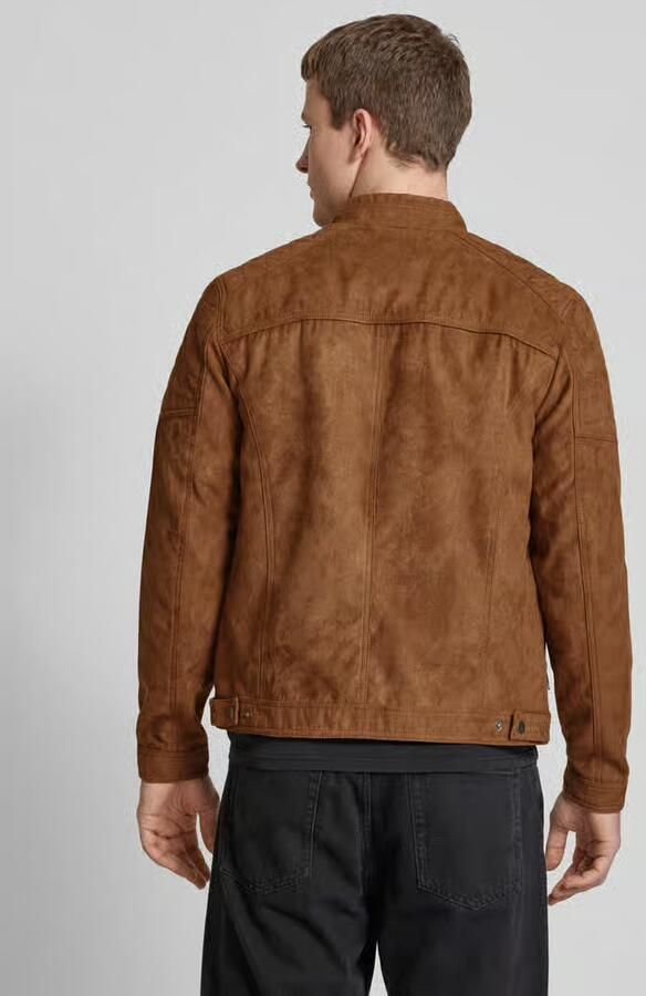 Jack & Jones Imitatieleren jack JJEROCKY in kunstlederen look met zakken met ritssluiting - Foto 10