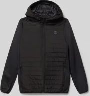 Jack & jones JUNIOR gewatteerde tussenjas JJEMULTI met logo zwart Jongens Polyester Capuchon 140 - Thumbnail 8