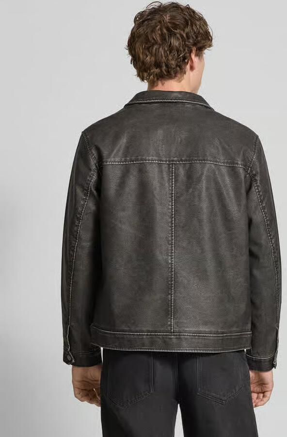 Jack & jones Leren Jas Jack & Jones 12278839 JJECASABLANCA PU-BLACK - Foto 7