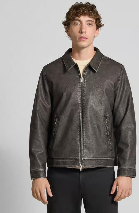 Jack & jones Leren Jas Jack & Jones 12278839 JJECASABLANCA PU-BLACK - Foto 8