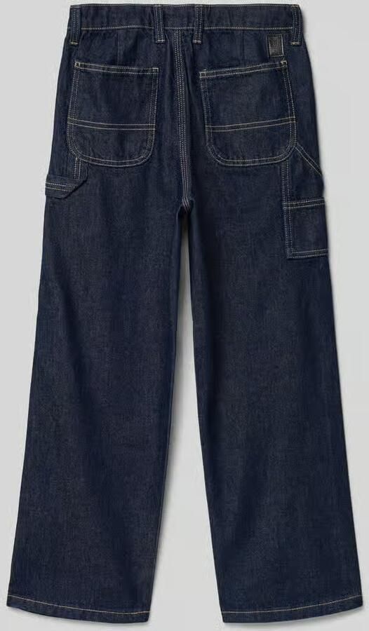 JACK & JONES JUNIOR baggy high waist baggy jeans dark blue denim