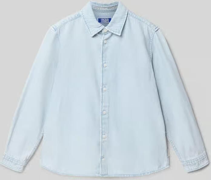 Jack & jones Jeansoverhemd met kentkraag en labeldetail - Foto 2