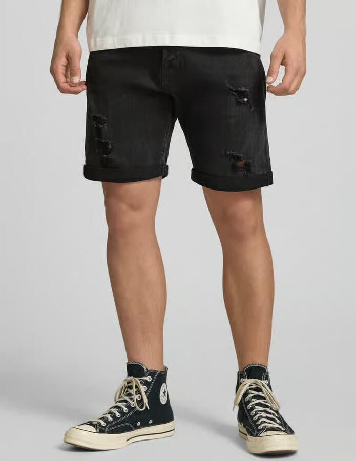 JACK & JONES JEANS INTELLIGENCE JJIRICK JJFOX denim regular short black denim - Foto 5