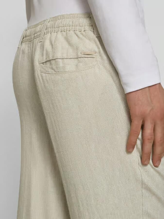 Jack & jones Linnen broek met strikceintuur model 'KARL MYKONOS' - Foto 3
