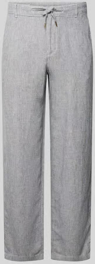 Jack & jones Linnen broek met strikceintuur model 'KARL MYKONOS'