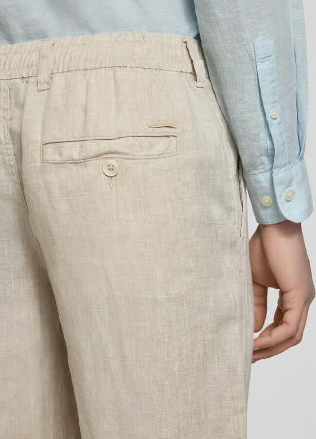 Jack & jones Linnenbroek met elastische band model 'KARL LAWRENCE'
