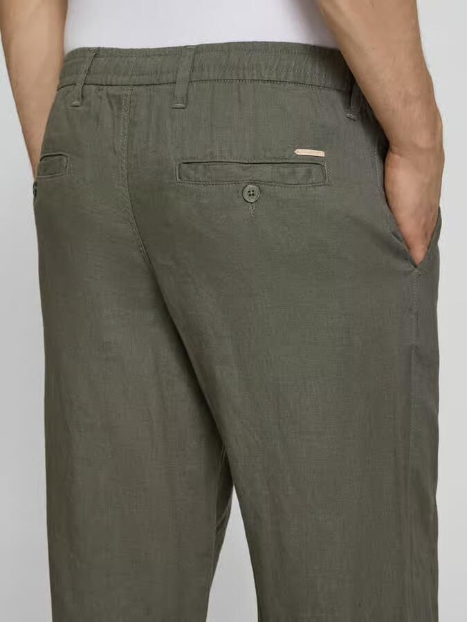 JACK & JONES Premium Linnen broek met steekzakken model 'KARL LAWRENCE' - Foto 2