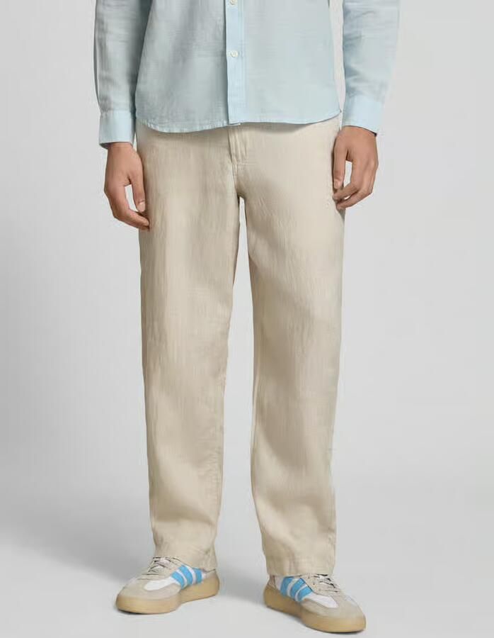 JACK & JONES Premium Linnen broek met steekzakken model 'KARL LAWRENCE' - Foto 2