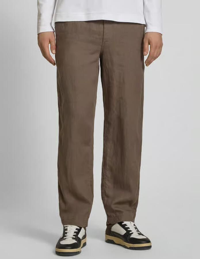 JACK & JONES Premium Linnen broek met steekzakken model 'KARL LAWRENCE' - Foto 3
