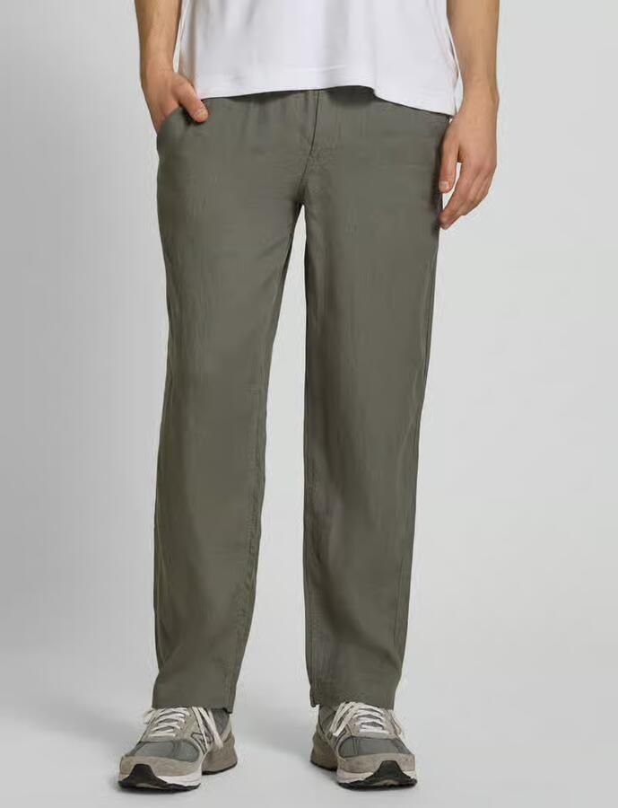 JACK & JONES Premium Linnen broek met steekzakken model 'KARL LAWRENCE' - Foto 3