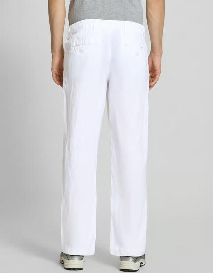 JACK & JONES Premium Linnen broek met steekzakken model 'KARL LAWRENCE'