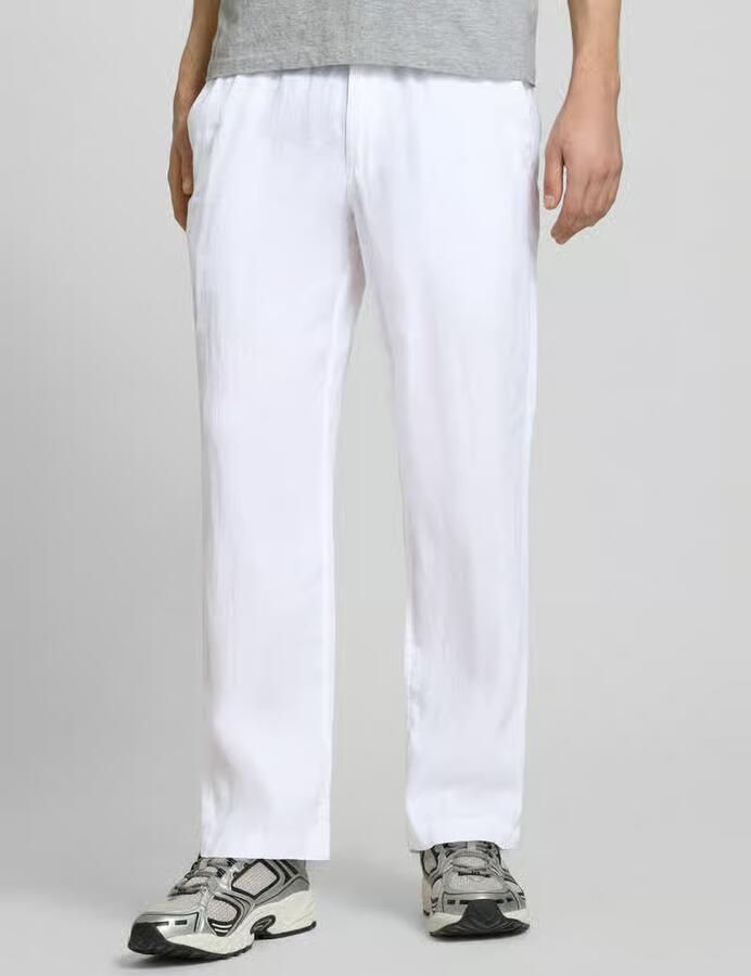 JACK & JONES Premium Linnen broek met steekzakken model 'KARL LAWRENCE' - Foto 3