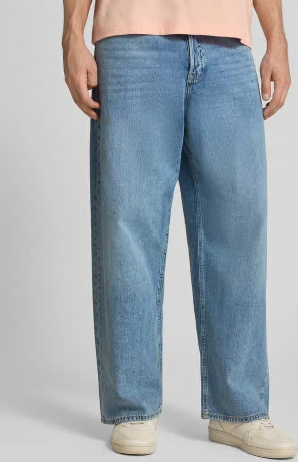 JACK & JONES JEANS INTELLIGENCE JJIDAVE JJORIGINAL wide leg jeans medium blue denim - Foto 9