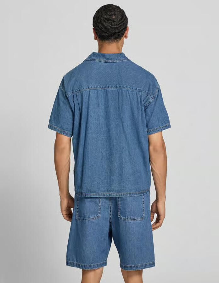Jack & jones modern fit jeanshemd met borstzak model 'AUSTIN'