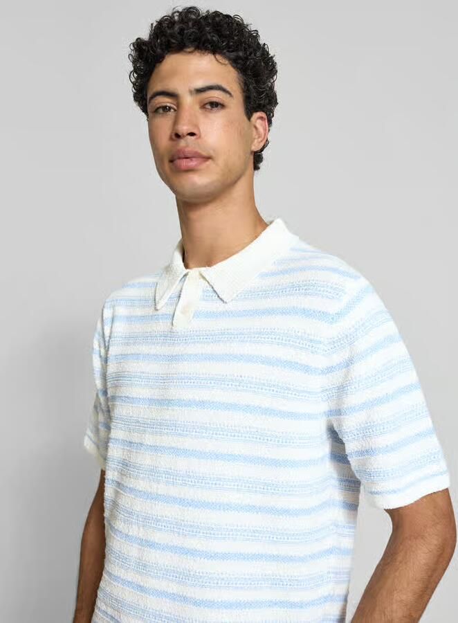 Jack & jones modern fit poloshirt met korte knoopsluiting model 'HYERES'