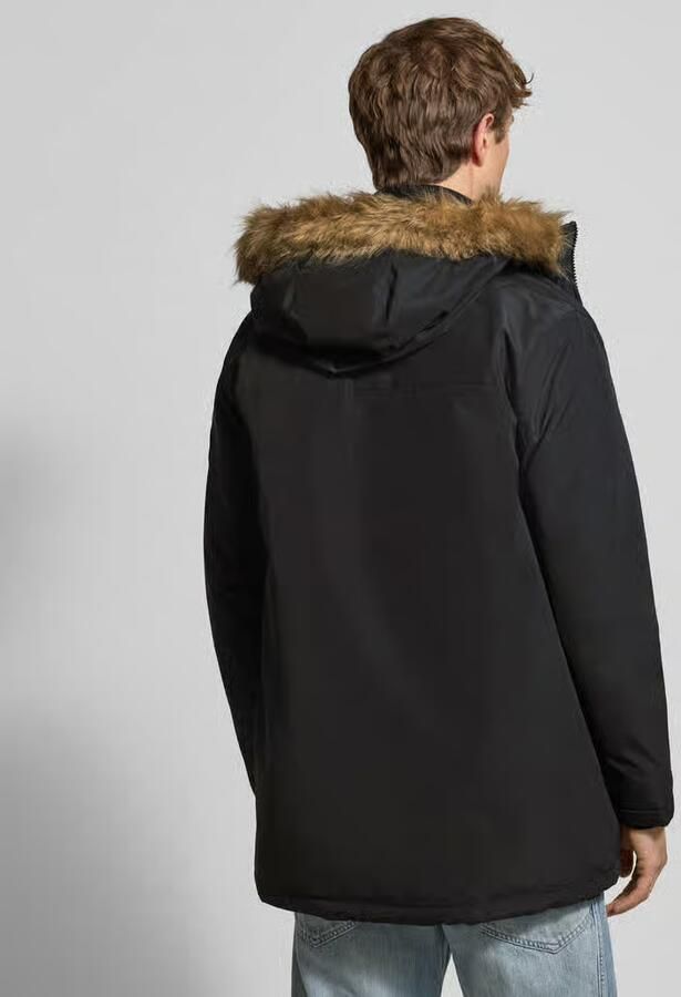 Jack & jones Parka met klepzakken en capuchon met imitatiebont - Foto 3