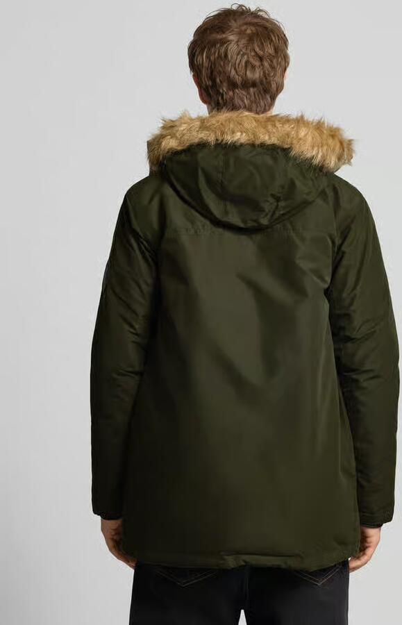 Jack & jones Parka met klepzakken en capuchon met imitatiebont - Foto 7
