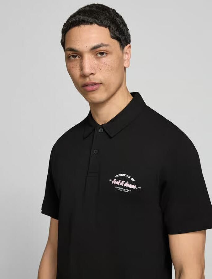 Jack & jones poloshirt met labelprint model 'BRANDON' - Foto 3