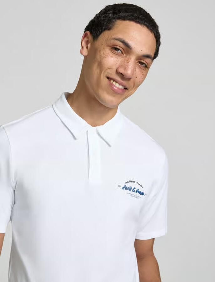Jack & jones poloshirt met labelprint model 'BRANDON'