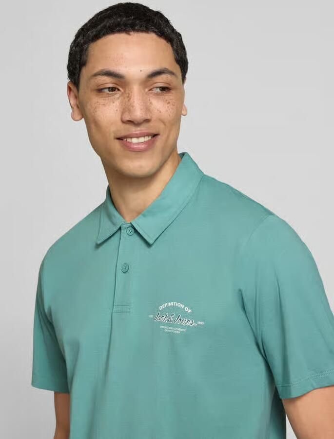 Jack & jones poloshirt met labelprint model 'BRANDON' - Foto 4