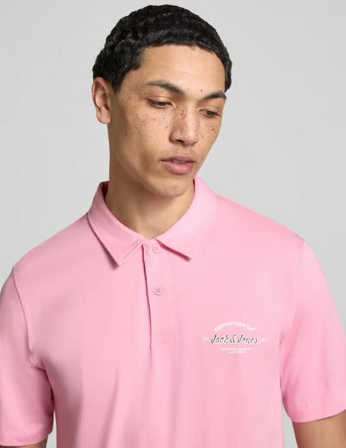 Jack & jones poloshirt met labelprint model 'BRANDON'