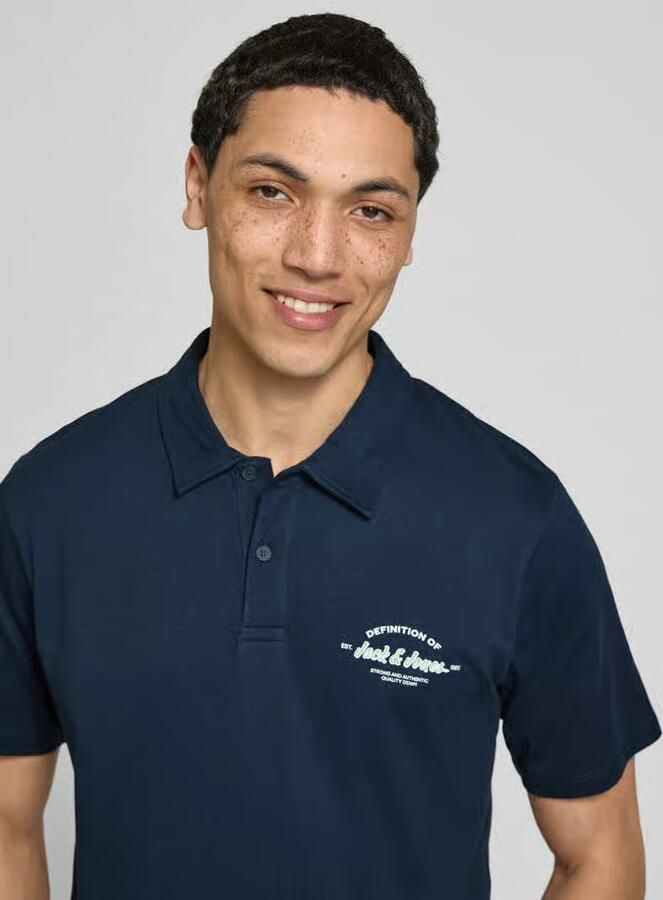 Jack & jones poloshirt met labelprint model 'BRANDON' - Foto 4