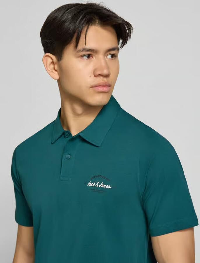Jack & jones poloshirt met labelprint model 'BRANDON' - Foto 3