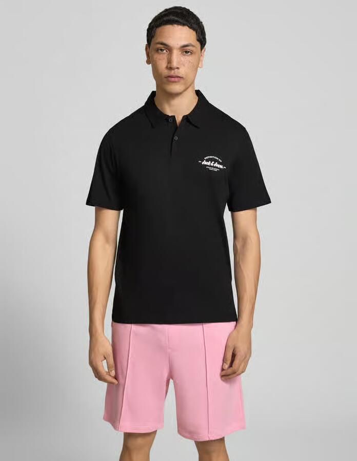 Jack & jones poloshirt met labelprint model 'BRANDON' - Foto 4