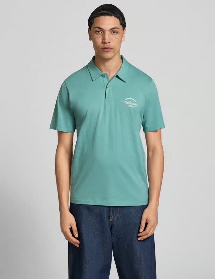 Jack & jones poloshirt met labelprint model 'BRANDON' - Foto 5