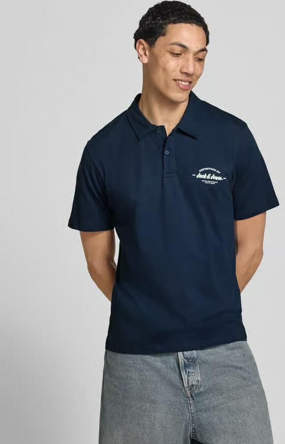 Jack & jones poloshirt met labelprint model 'BRANDON' - Foto 4
